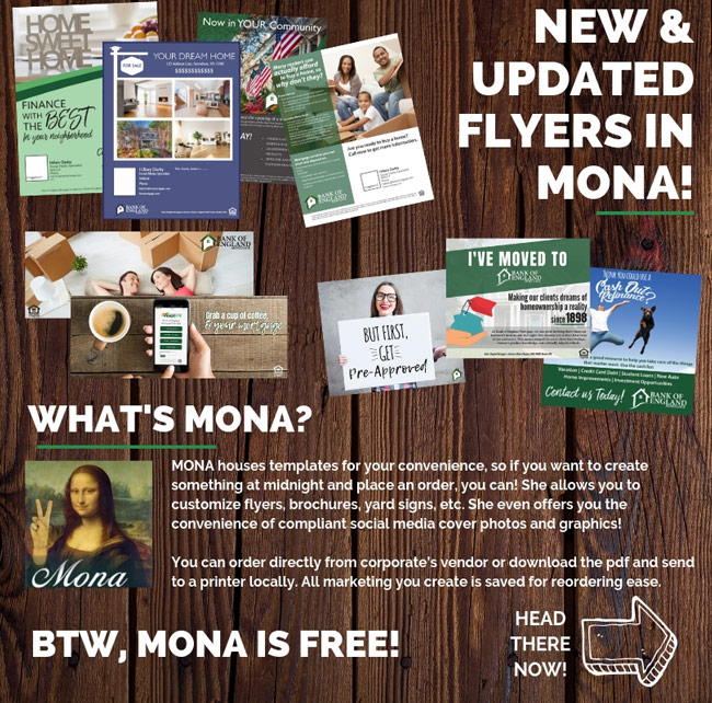 New and Updated Flyers in Mona!