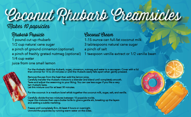 Coconut Rhubarb Creamsicles